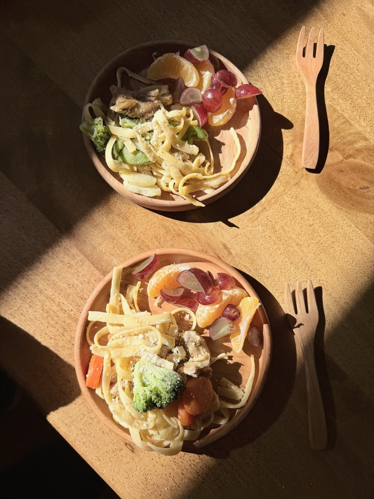 Wholesome lunch served family-style